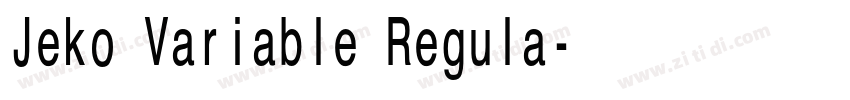 Jeko Variable Regula字体转换